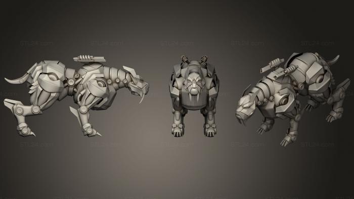 Figurines heroes, monsters and demons (Sabertooth Mecha, STKM_1131) 3D models for cnc